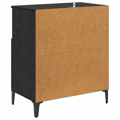 Credenza Rovere Nero 60 x 35 x 70 cm Legno multistrato