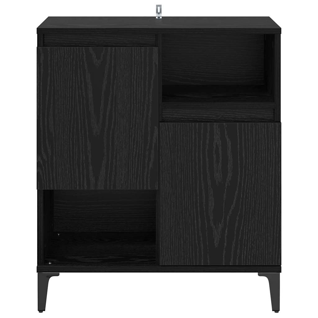 Credenza Rovere Nero 60 x 35 x 70 cm Legno multistrato