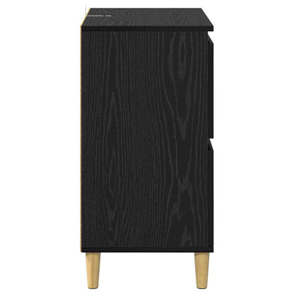 Credenza Rovere Nero 60 x 35 x 70 cm Legno multistrato