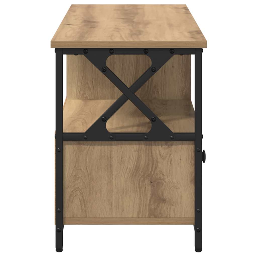 Mobile TV con cassetto Rovere artigianale 90 x 33 x 45 cm