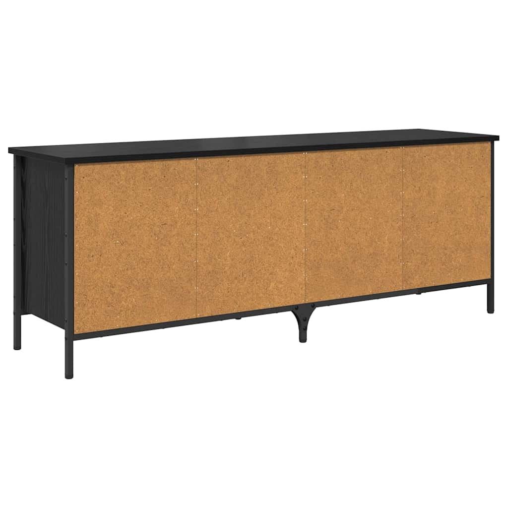 Mobile per scarpe con lo scaffale Rovere Nero 131 x 35 x 50 cm