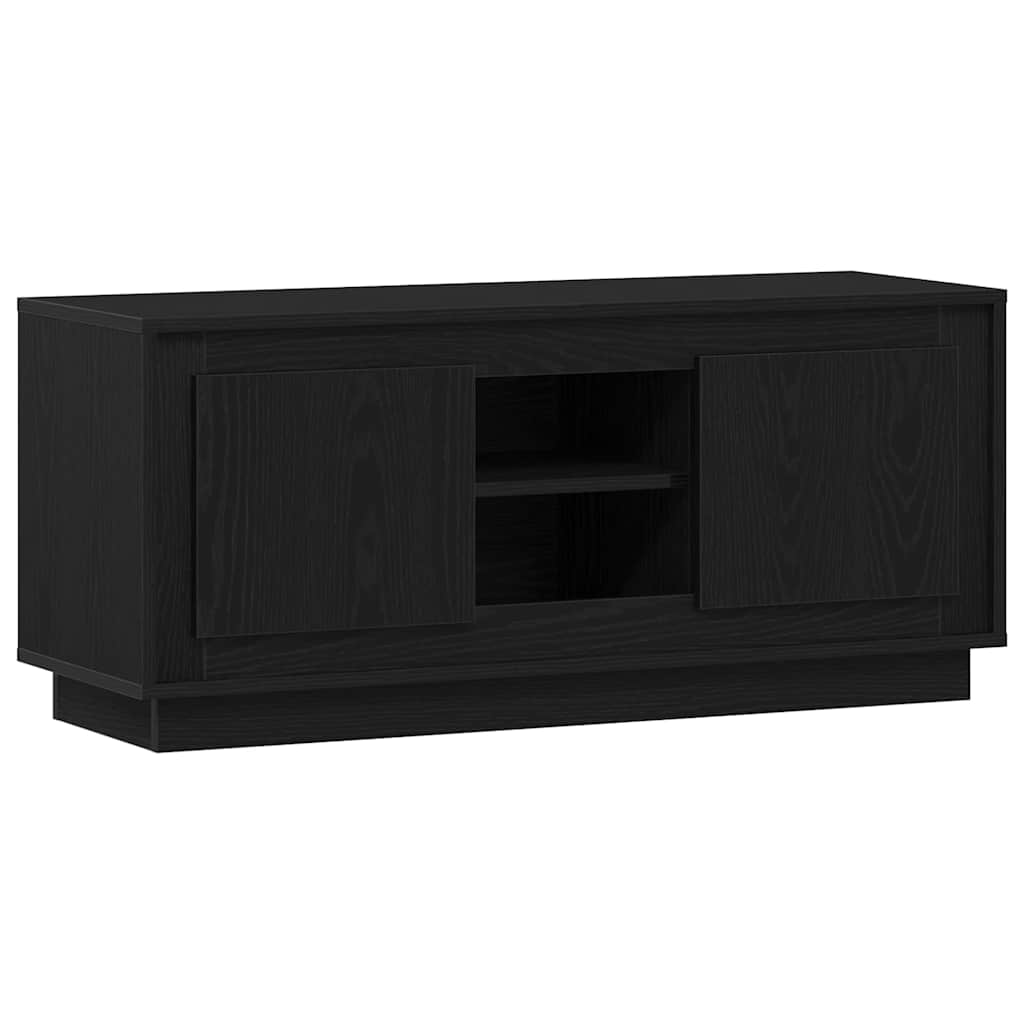 Mobile TV Rovere Nero 102 x 35 x 45 cm Legno multistrato