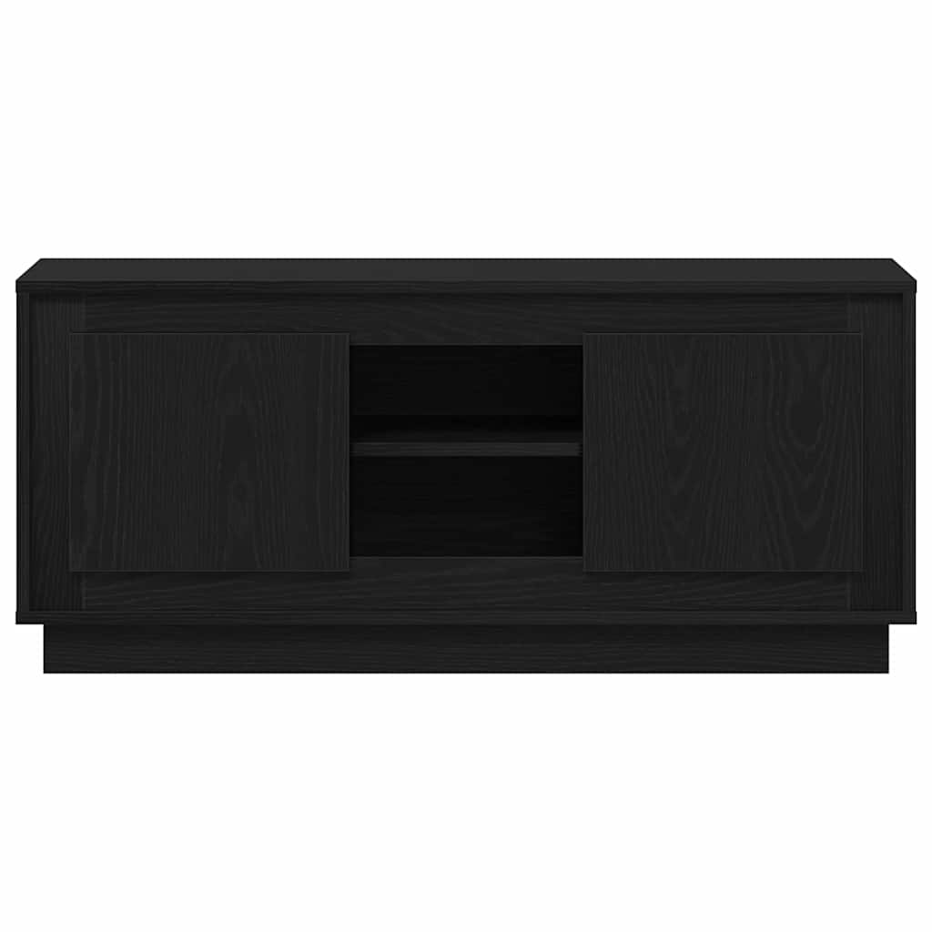 Mobile TV Rovere Nero 102 x 35 x 45 cm Legno multistrato