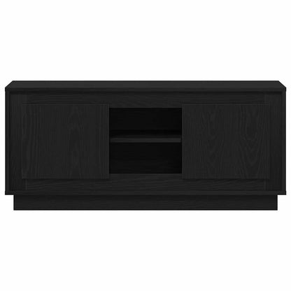 Mobile TV Rovere Nero 102 x 35 x 45 cm Legno multistrato