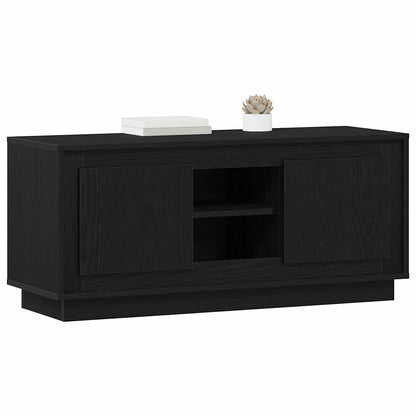 Mobile TV Rovere Nero 102 x 35 x 45 cm Legno multistrato