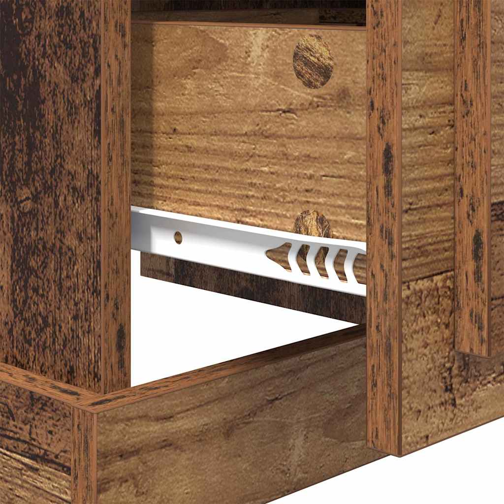 Armadio da Notte 2 pcs Legno vecchio 39 x 39 x 47.5 cm | homemem39