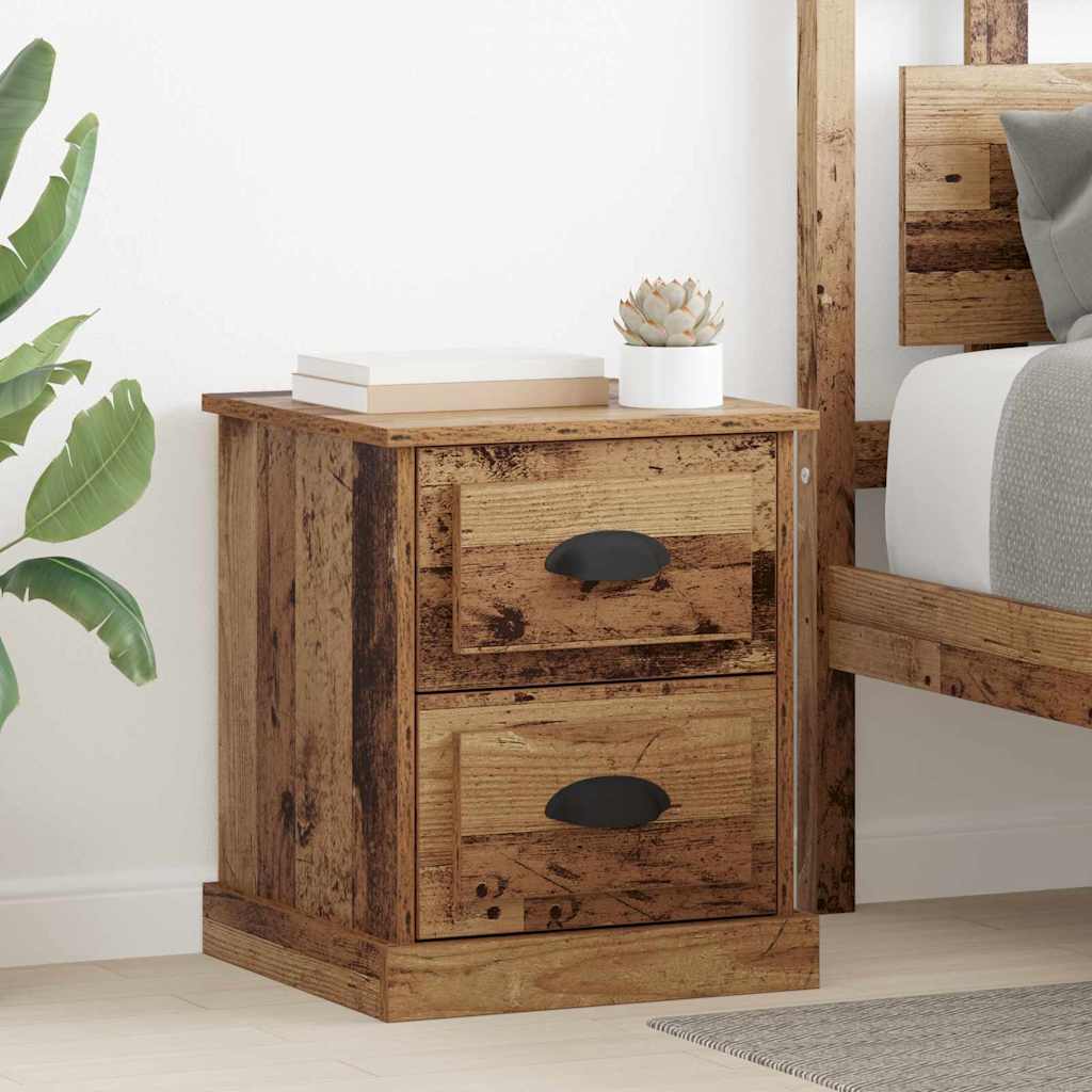 Armadio da Notte 2 pcs Legno vecchio 39 x 39 x 47.5 cm