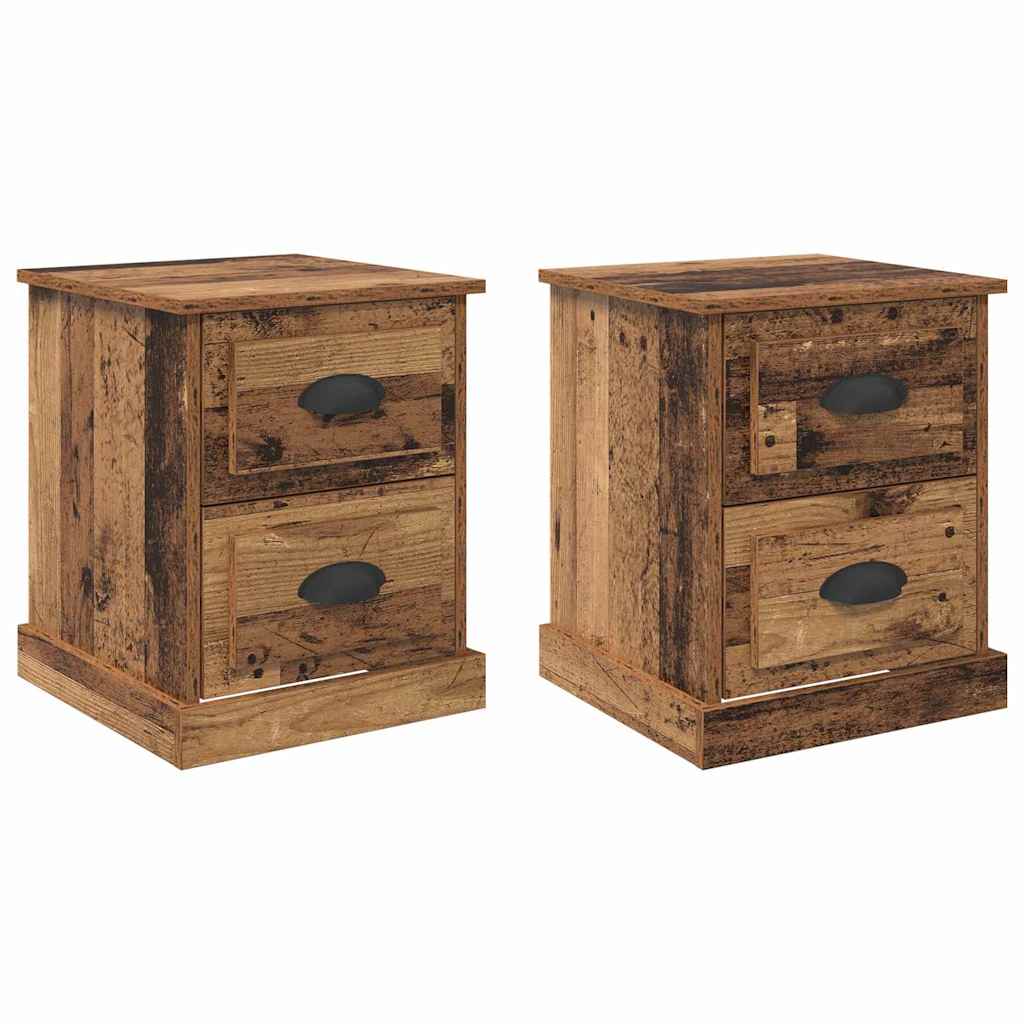 Armadio da Notte 2 pcs Legno vecchio 39 x 39 x 47.5 cm | homemem39