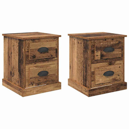 Armadio da Notte 2 pcs Legno vecchio 39 x 39 x 47.5 cm | homemem39
