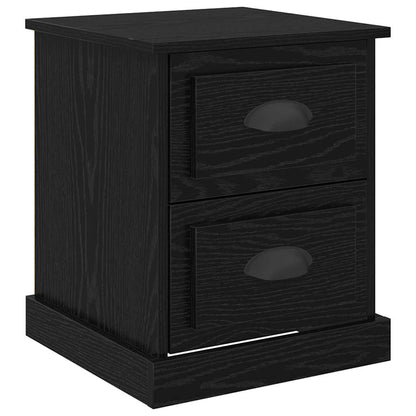 Armadio da Notte con cassetto Rovere Nero 39 x 39 x 47.5 cm