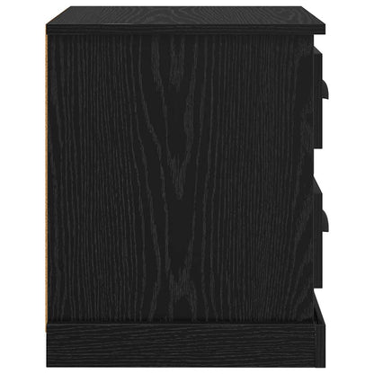 Armadio da Notte con cassetto Rovere Nero 39 x 39 x 47.5 cm
