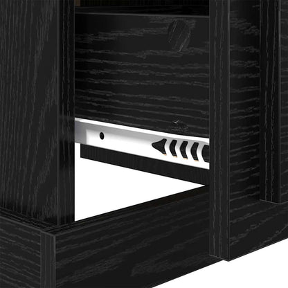 Armadio da Notte 2 pcs Rovere Nero 39 x 39 x 47.5 cm | homemem39