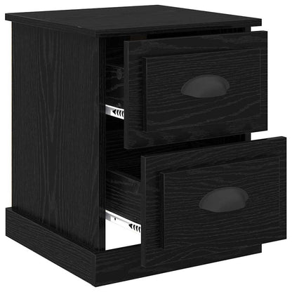 Armadio da Notte 2 pcs Rovere Nero 39 x 39 x 47.5 cm | homemem39