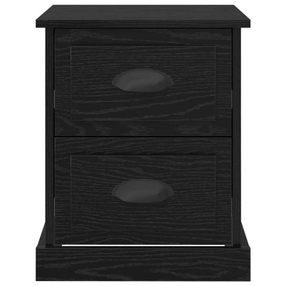 Armadio da Notte 2 pcs Rovere Nero 39 x 39 x 47.5 cm | homemem39