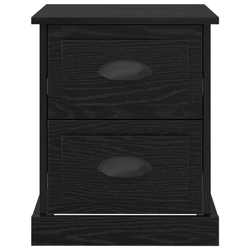 Armadio da Notte 2 pcs Rovere Nero 39 x 39 x 47.5 cm