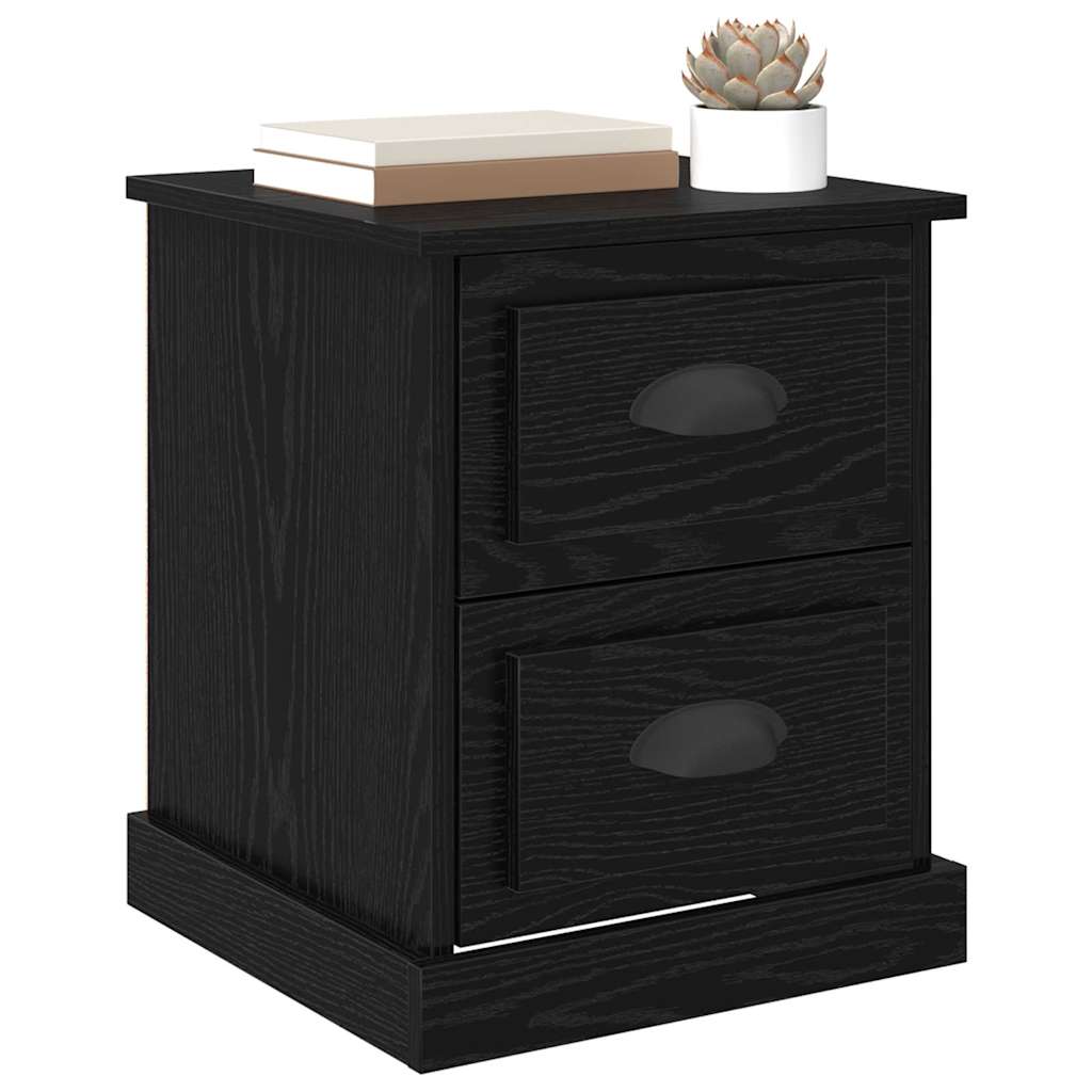 Armadio da Notte 2 pcs Rovere Nero 39 x 39 x 47.5 cm | homemem39
