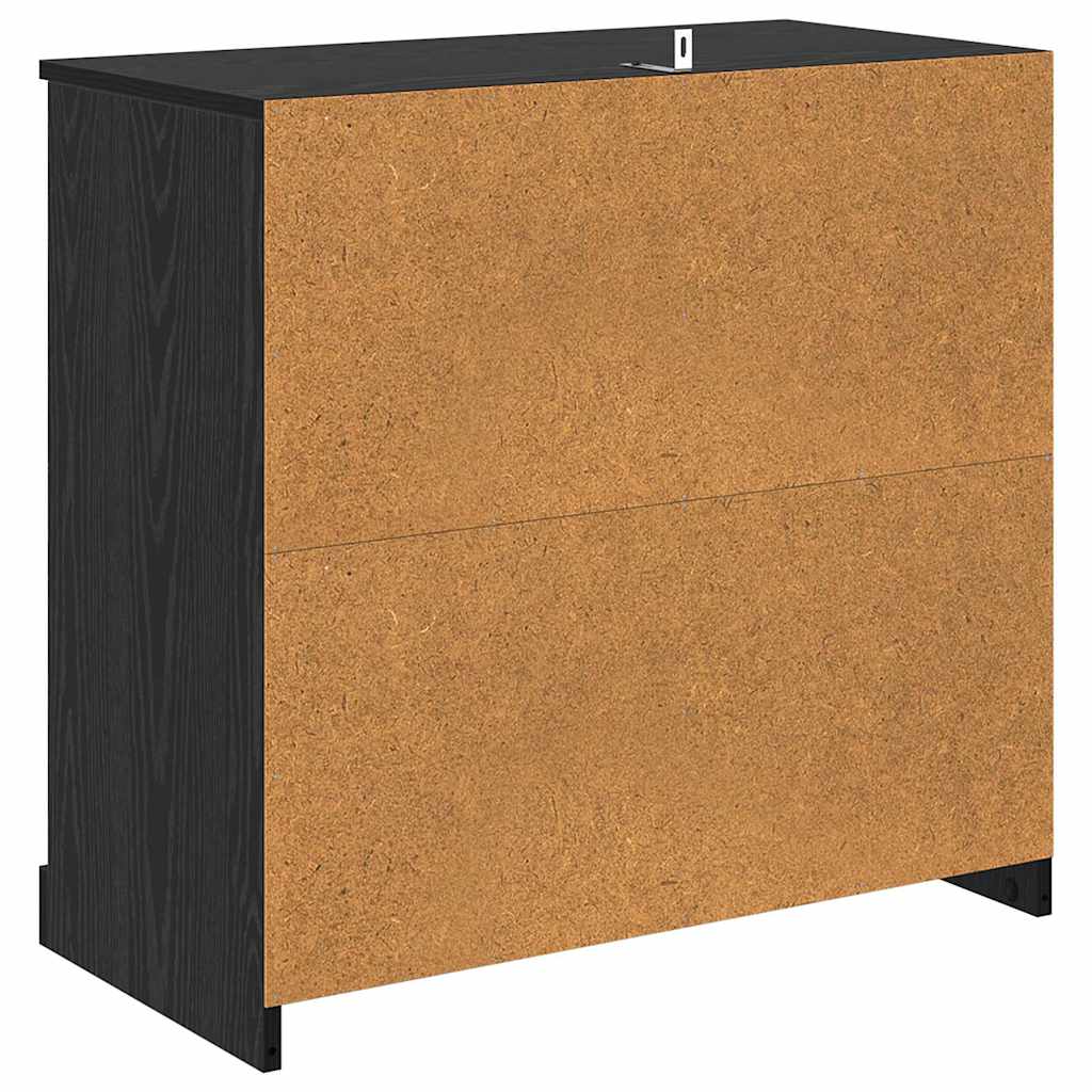 Credenza Rovere Nero 70 x 35,5 x 67,5 cm Legno multistrato