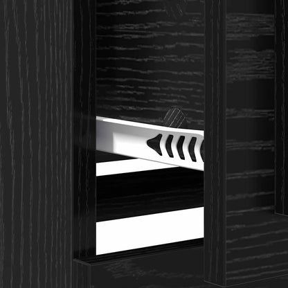 Credenza Rovere Nero 70 x 35,5 x 67,5 cm Legno multistrato