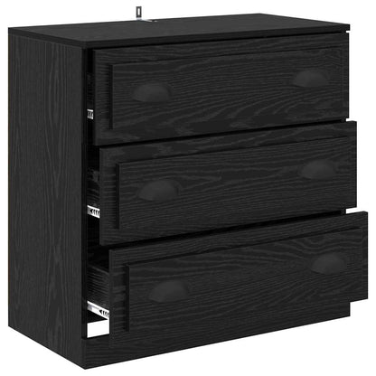 Credenza Rovere Nero 70 x 35,5 x 67,5 cm Legno multistrato