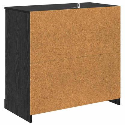 Credenza Rovere Nero 70 x 35,5 x 67,5 cm Legno multistrato