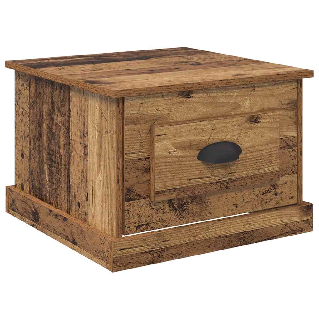 Tavolino da salotto con cassetto Legno vecchio 50 x 50 x 35 cm | homemem39