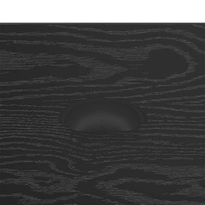 Tavolino da salotto con cassetto Rovere Nero 50 x 50 x 35 cm