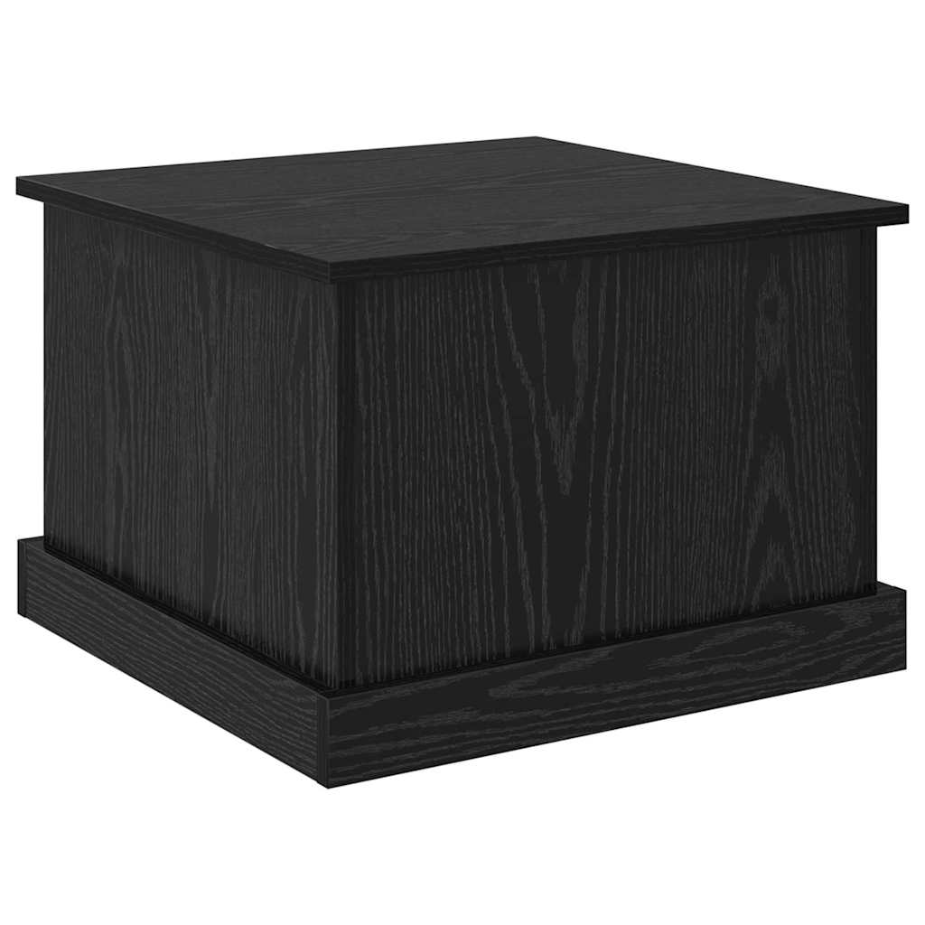 Tavolino da salotto con cassetto Rovere Nero 50 x 50 x 35 cm