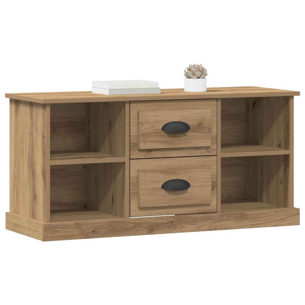 Mobile TV con cassetto Rovere artigianale 99,5 x 35,5 x 48 cm