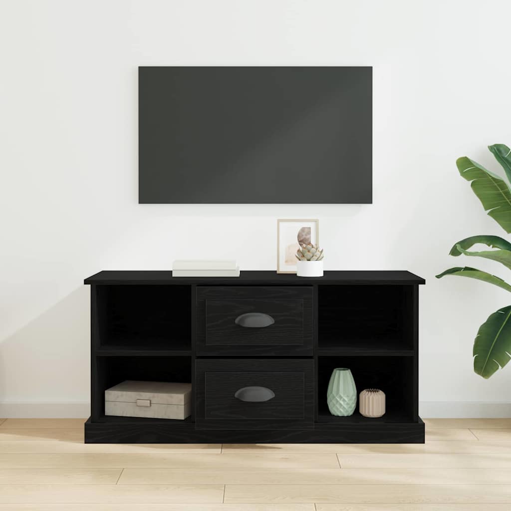Mobile TV Rovere Nero 99,5 x 35,5 x 48 cm Legno multistrato