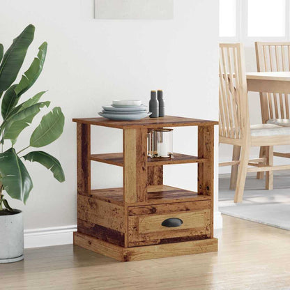 Armadio da Notte con cassetto Legno vecchio 50 x 50 x 60 cm