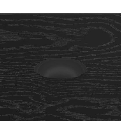 Armadio da Notte Rovere Nero 50 x 50 x 60 cm Legno multistrato