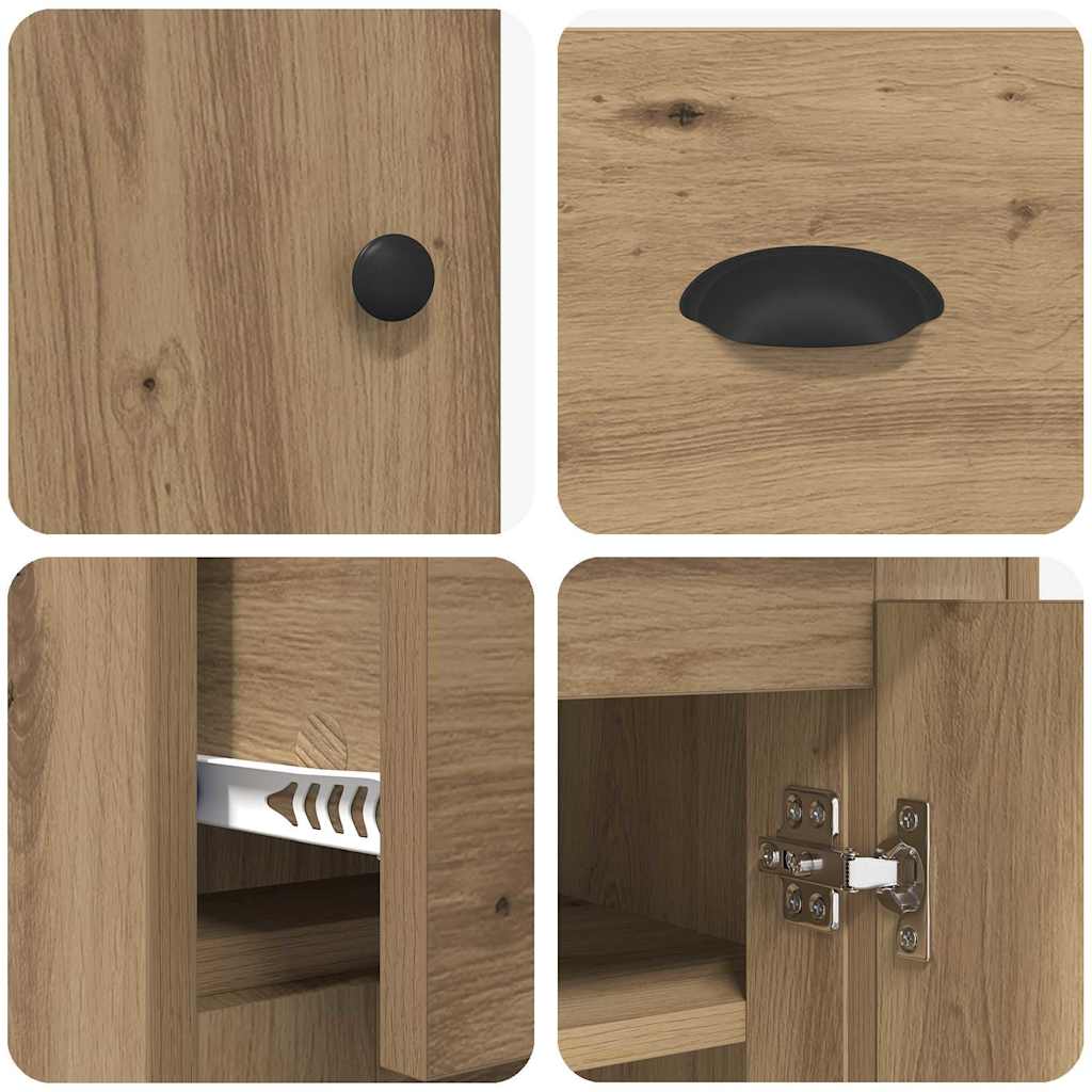 Credenza con cassetto Rovere artigianale 70 x 35,5 x 67,5 cm