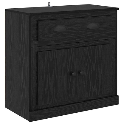 Credenza Rovere Nero 70 x 35,5 x 67,5 cm Legno multistrato