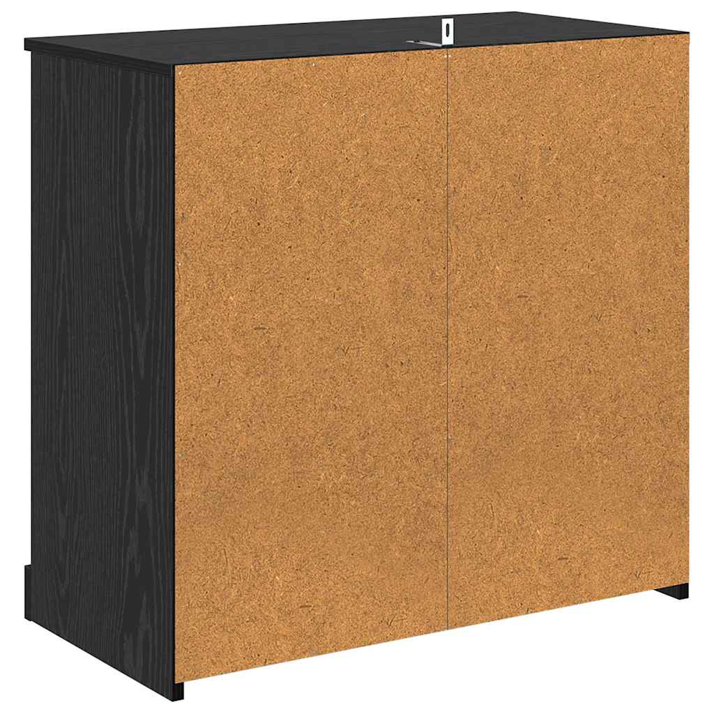 Credenza Rovere Nero 70 x 35,5 x 67,5 cm Legno multistrato