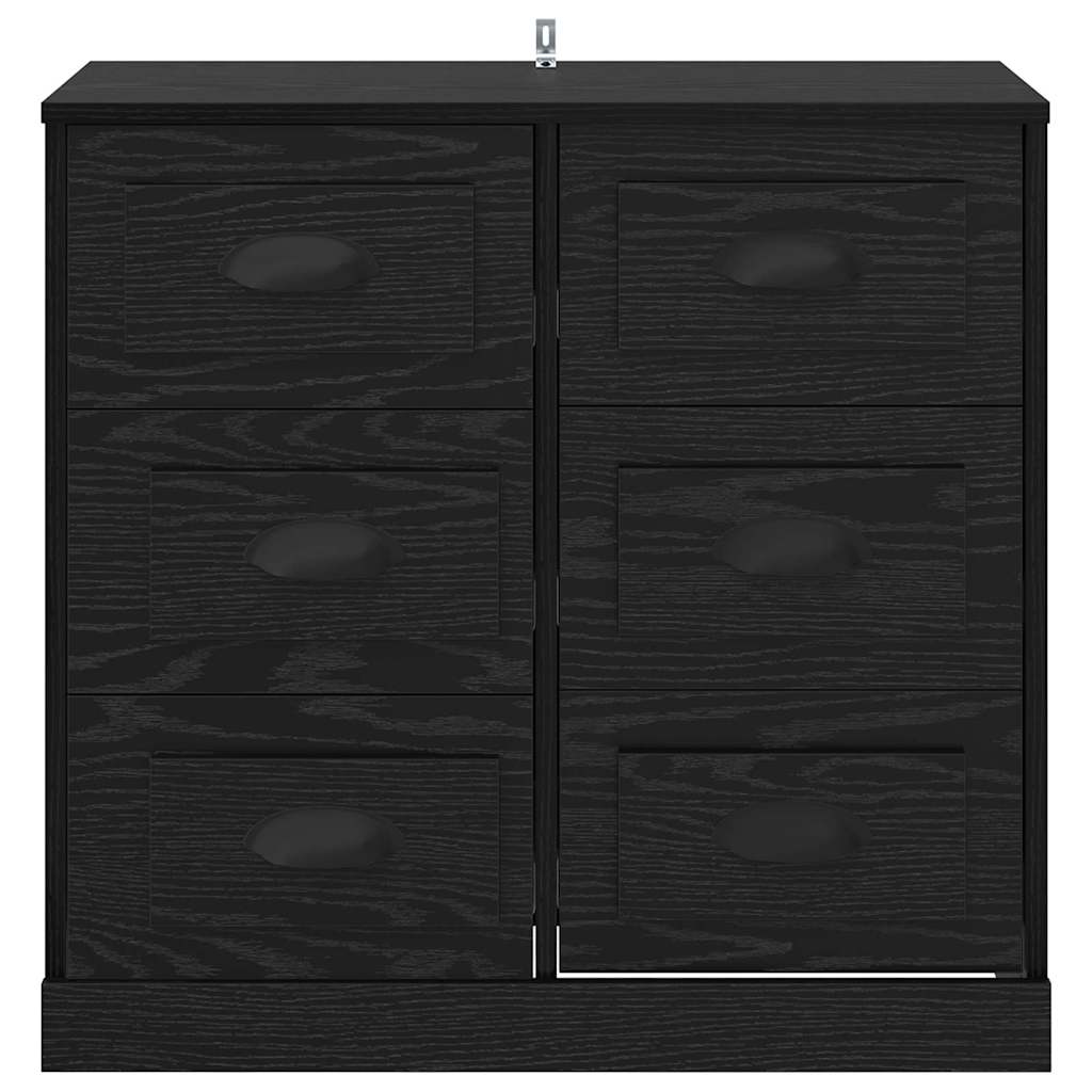 Credenza Rovere Nero 70 x 35,5 x 67,5 cm Legno multistrato