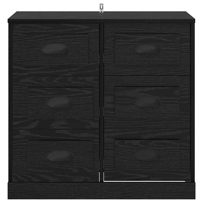 Credenza Rovere Nero 70 x 35,5 x 67,5 cm Legno multistrato