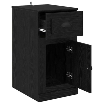 Mobile laterale Rovere Nero 40 x 50 x 75 cm Legno multistrato | homemem39