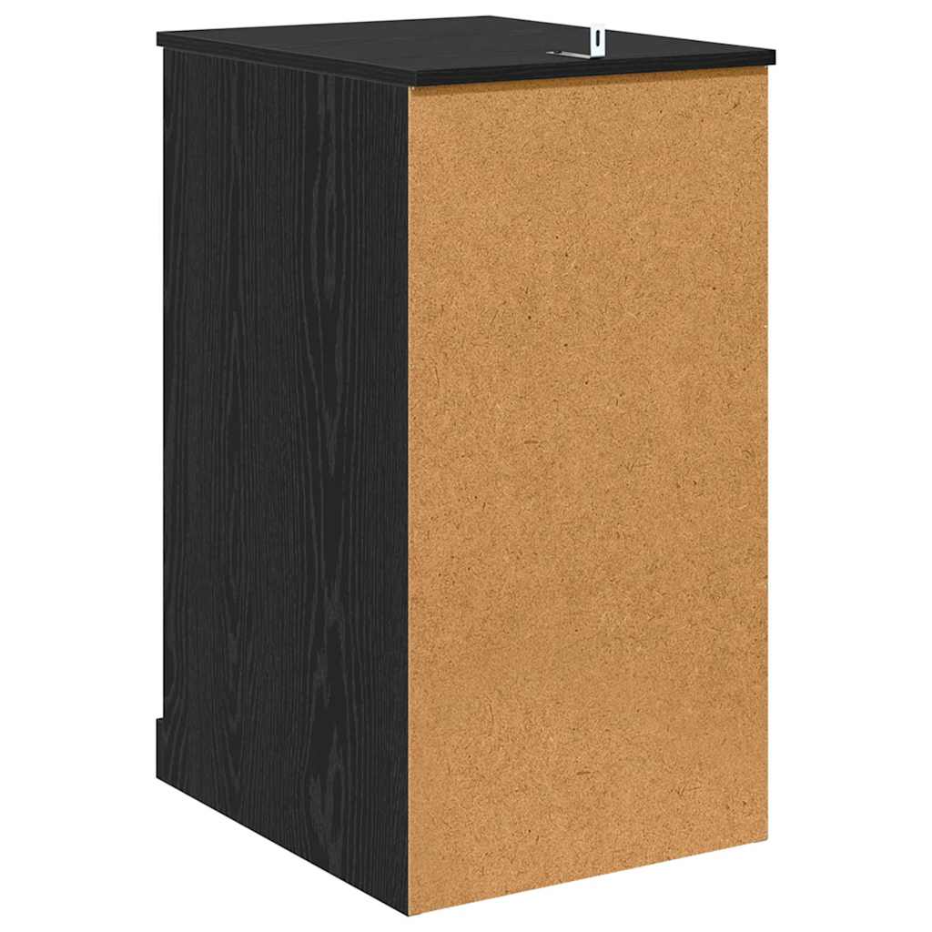 Mobile laterale Rovere Nero 40 x 50 x 75 cm Legno multistrato