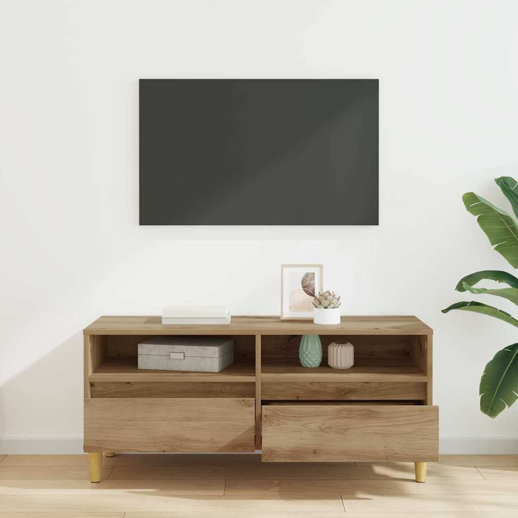 Mobile TV con cassetto Rovere artigianale 100 x 34,5 x 44,5 cm
