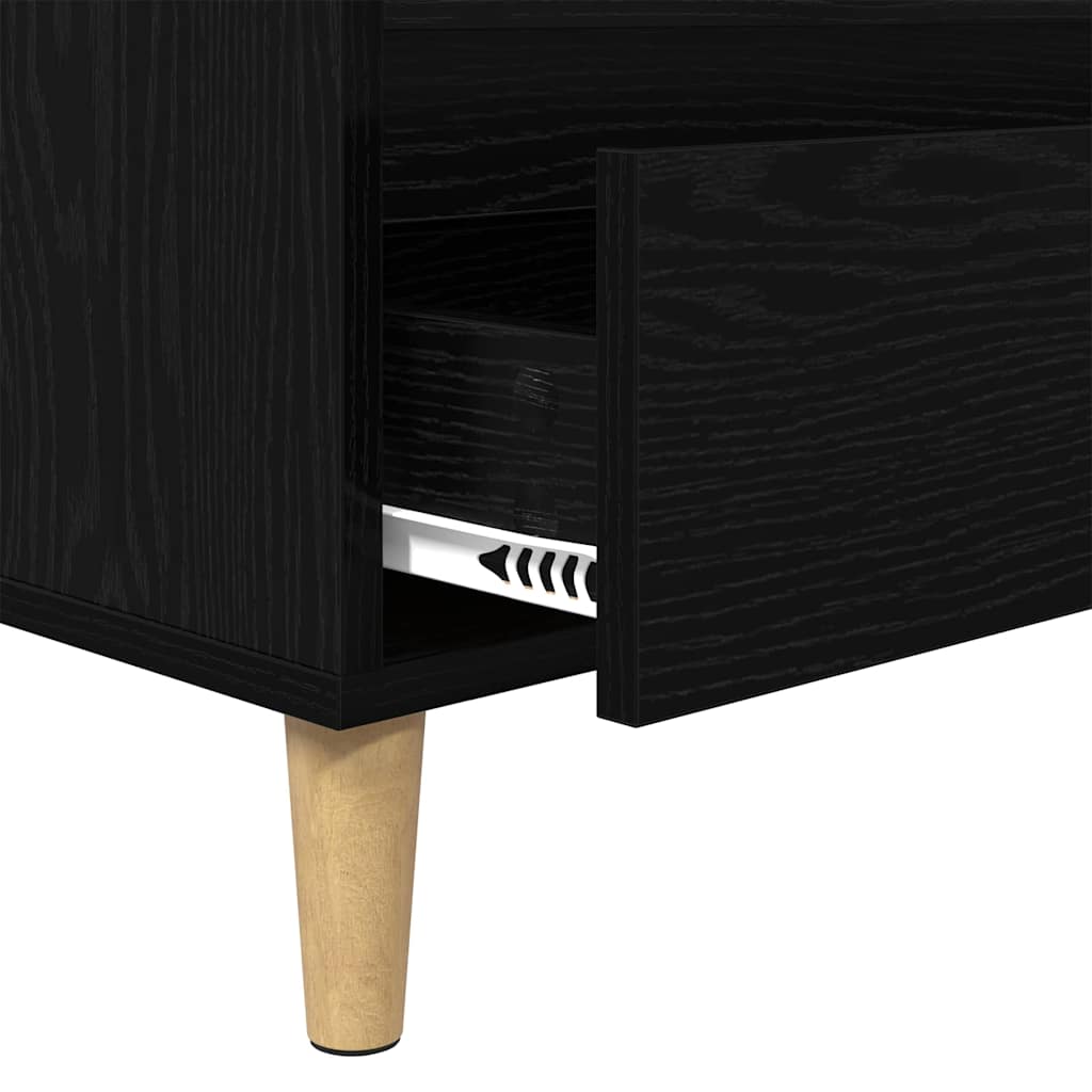 Mobile TV Rovere Nero 100 x 34,5 x 44,5 cm Legno multistrato