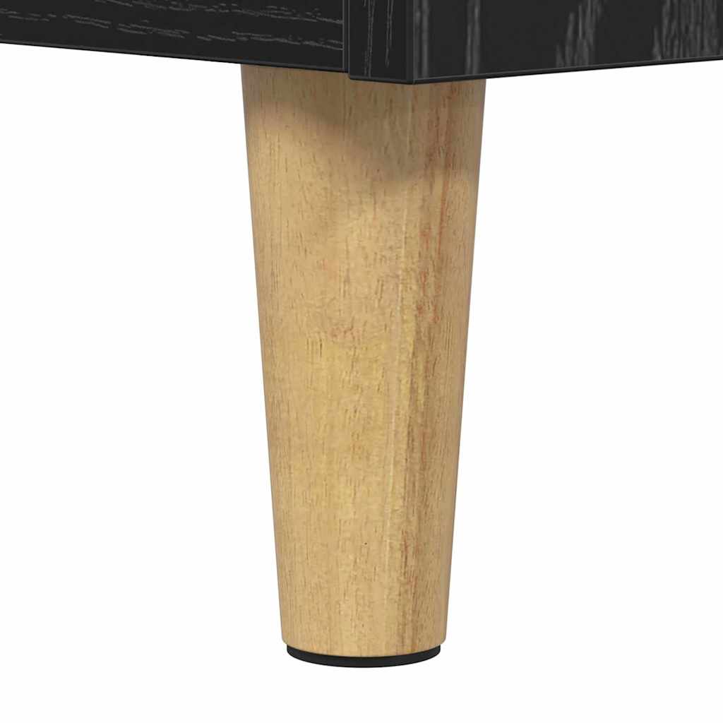 Mobile TV Rovere Nero 100 x 34,5 x 44,5 cm Legno multistrato | homemem39