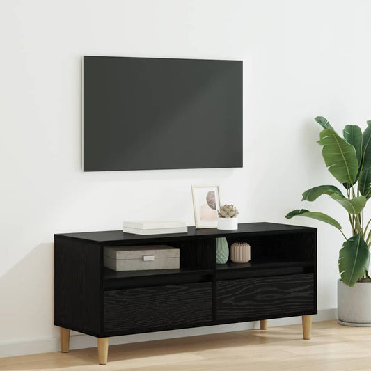 Mobile TV Rovere Nero 100 x 34,5 x 44,5 cm Legno multistrato