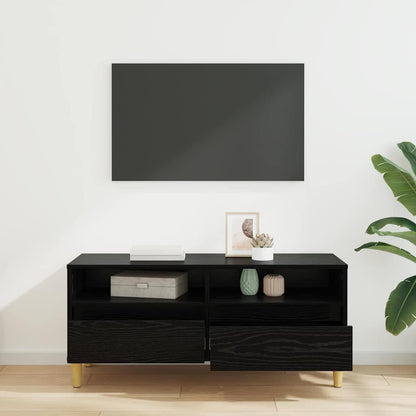 Mobile TV Rovere Nero 100 x 34,5 x 44,5 cm Legno multistrato
