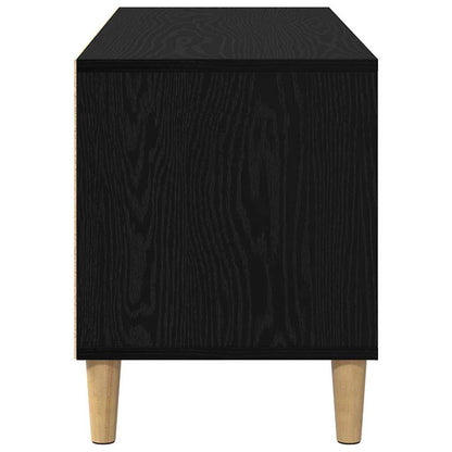 Mobile TV Rovere Nero 100 x 34,5 x 44,5 cm Legno multistrato