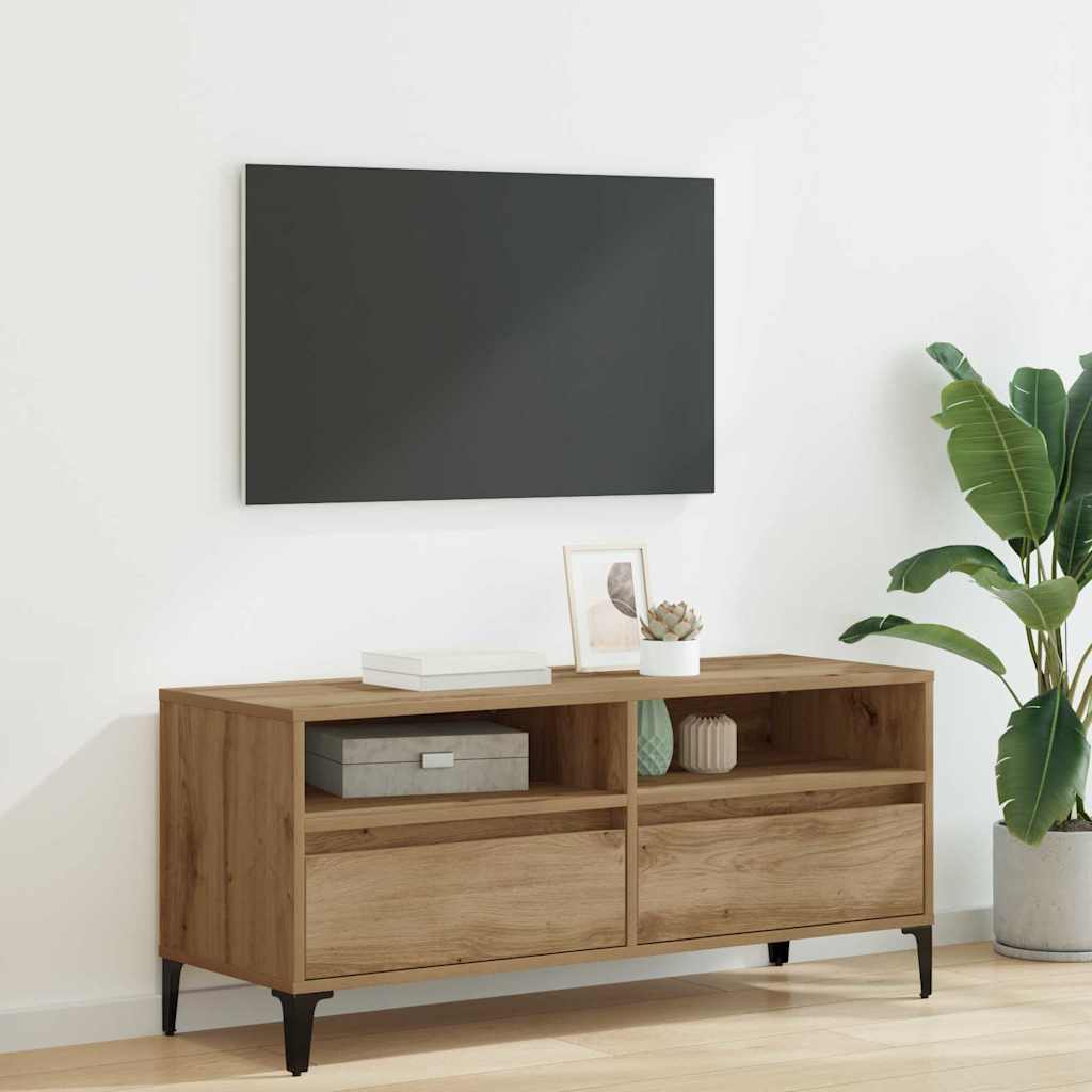 Mobile TV con cassetto Rovere artigianale 100 x 34,5 x 44,5 cm