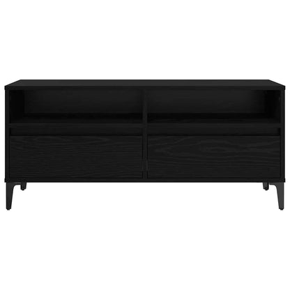 Mobile TV con cassetto Rovere Nero 100 x 34,5 x 44,5 cm