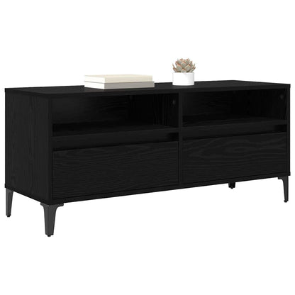 Mobile TV con cassetto Rovere Nero 100 x 34,5 x 44,5 cm