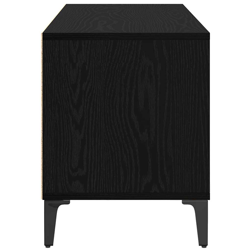 Mobile TV con cassetto Rovere Nero 100 x 34,5 x 44,5 cm