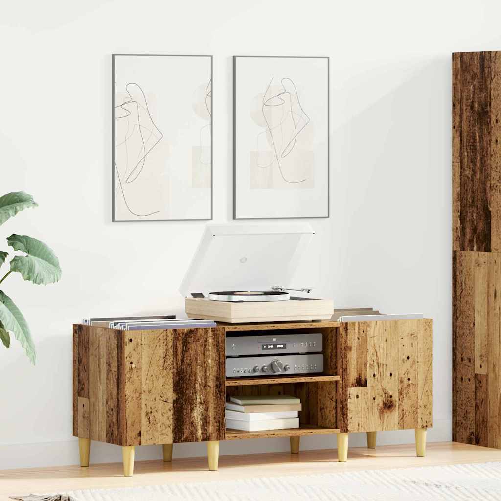 Mobile porta vinili Legno vecchio 121 x 38 x 48 cm | homemem39