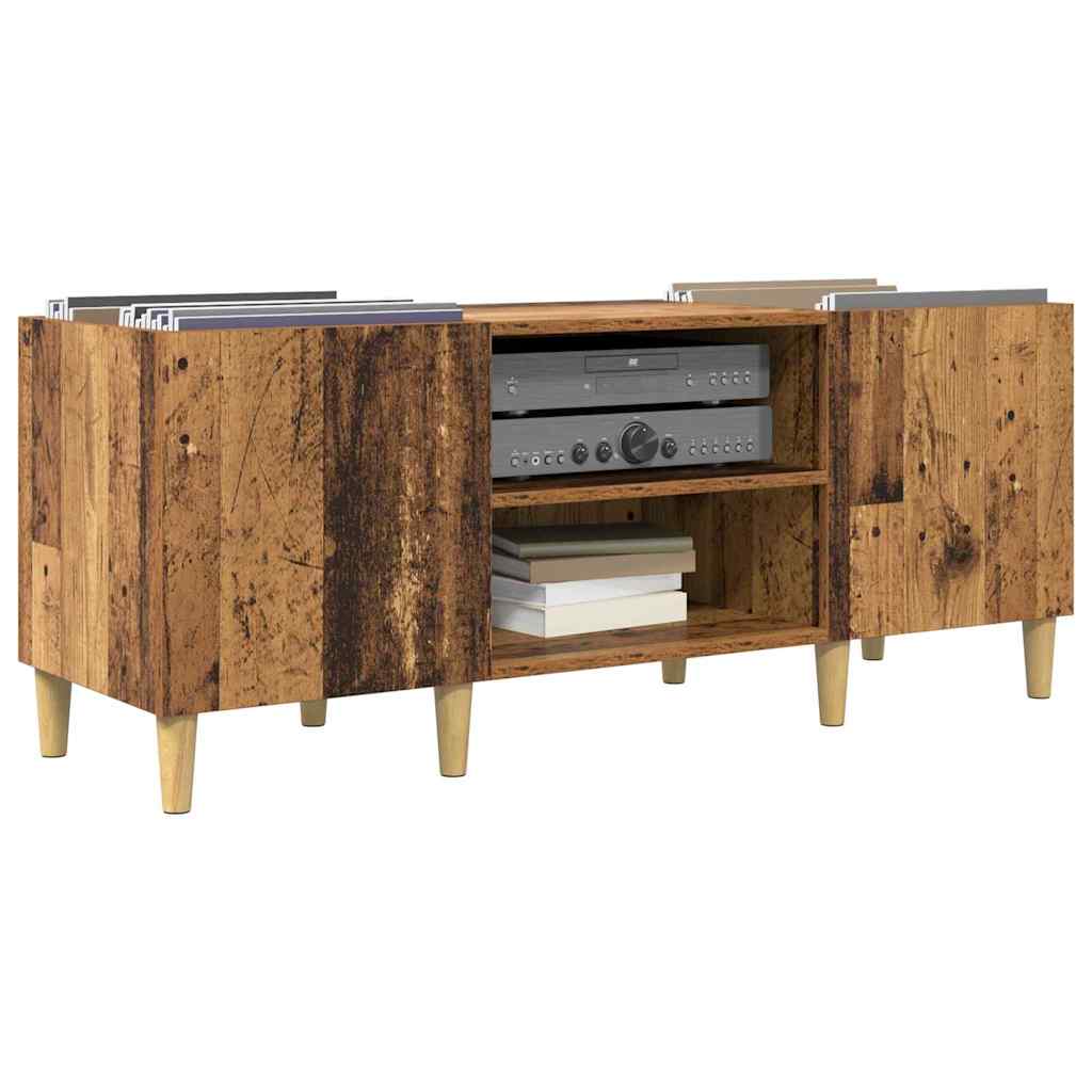 Mobile porta vinili Legno vecchio 121 x 38 x 48 cm | homemem39